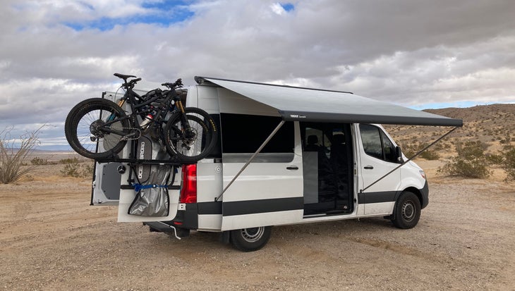 Thule awning on a Sprinter Van