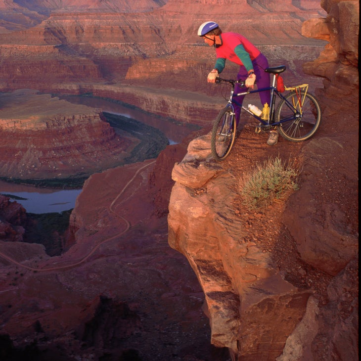 biker cliffs utah