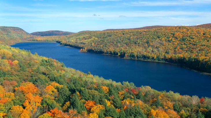 mountain lake autumn color