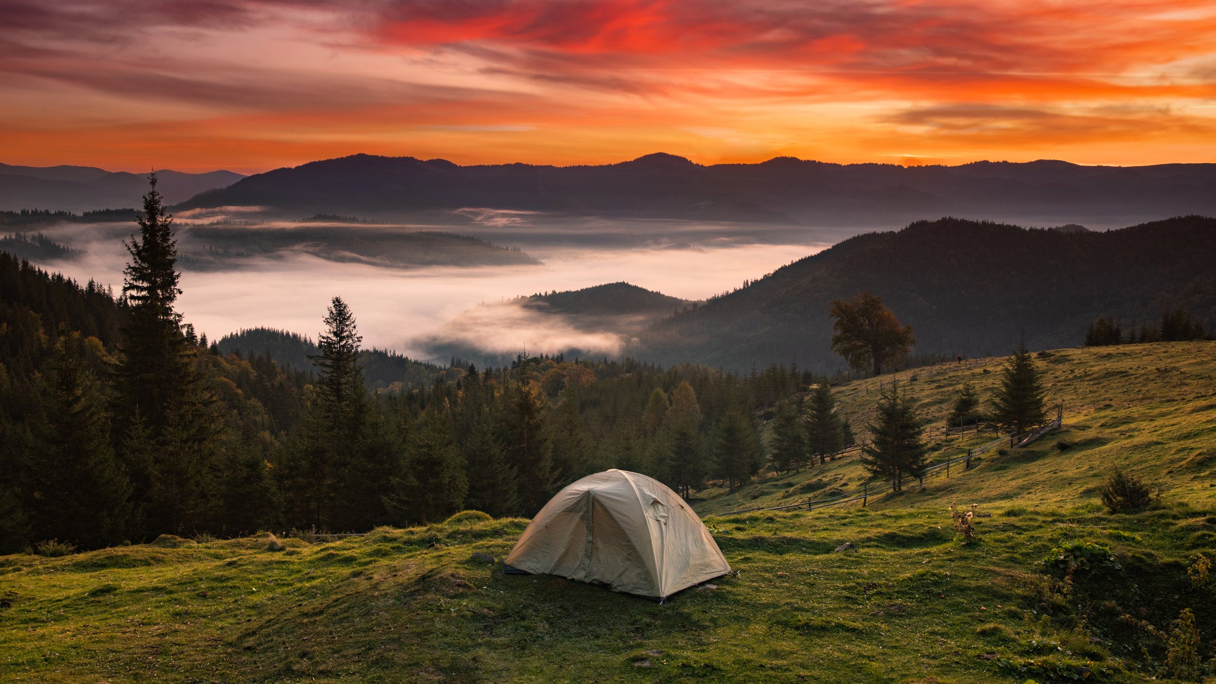 Campsite with Sunset
