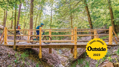 Riding in Hobbs State Park on Arkansas’s Monument Trails