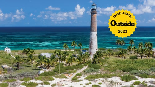 Loggerhead Key beach and lighthouse