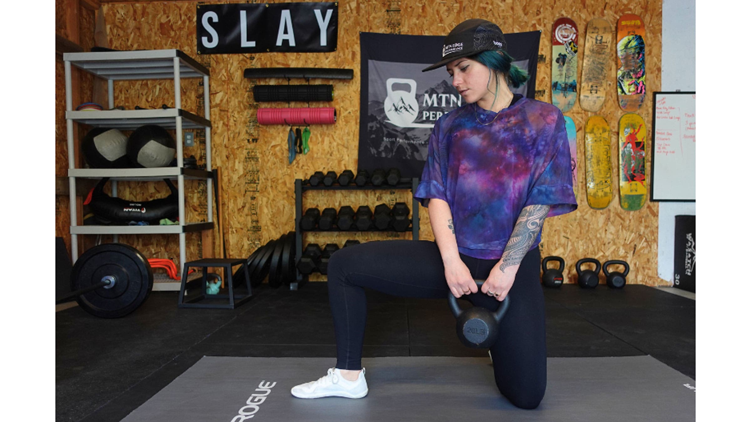 Woman demonstrates a mobility exercise for knee pain