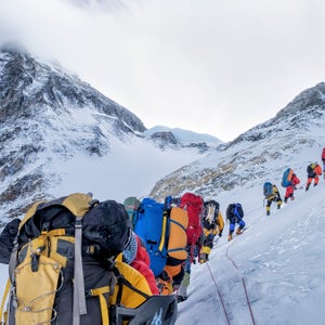 Crowds on Mount Everest