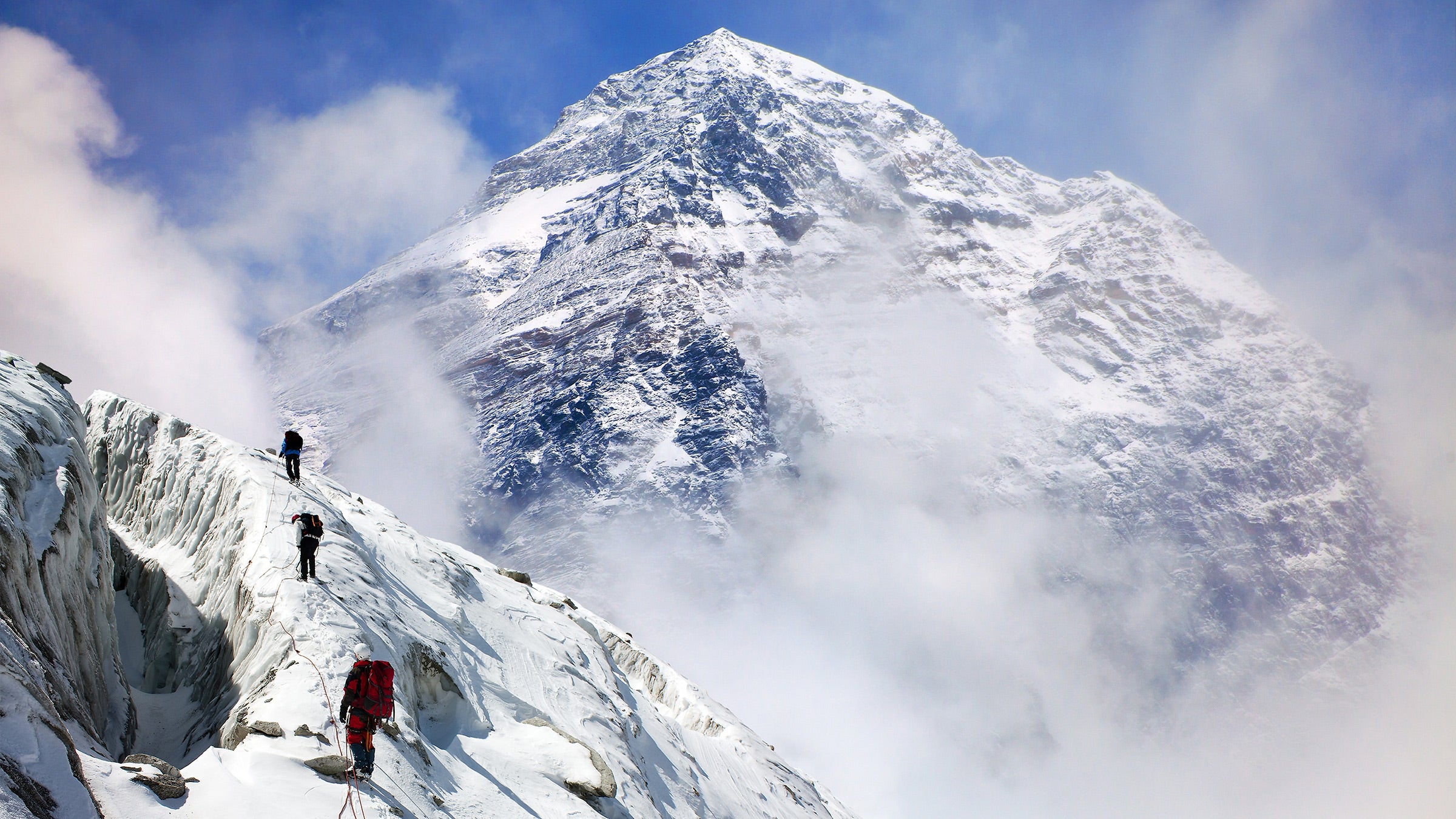 Climbers on Mount Everest