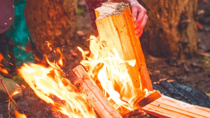 Lighting a fire's flame