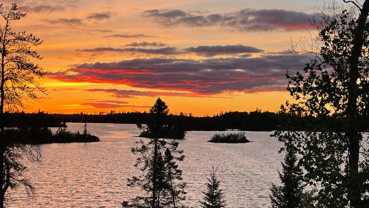 sunset lake boundary waters