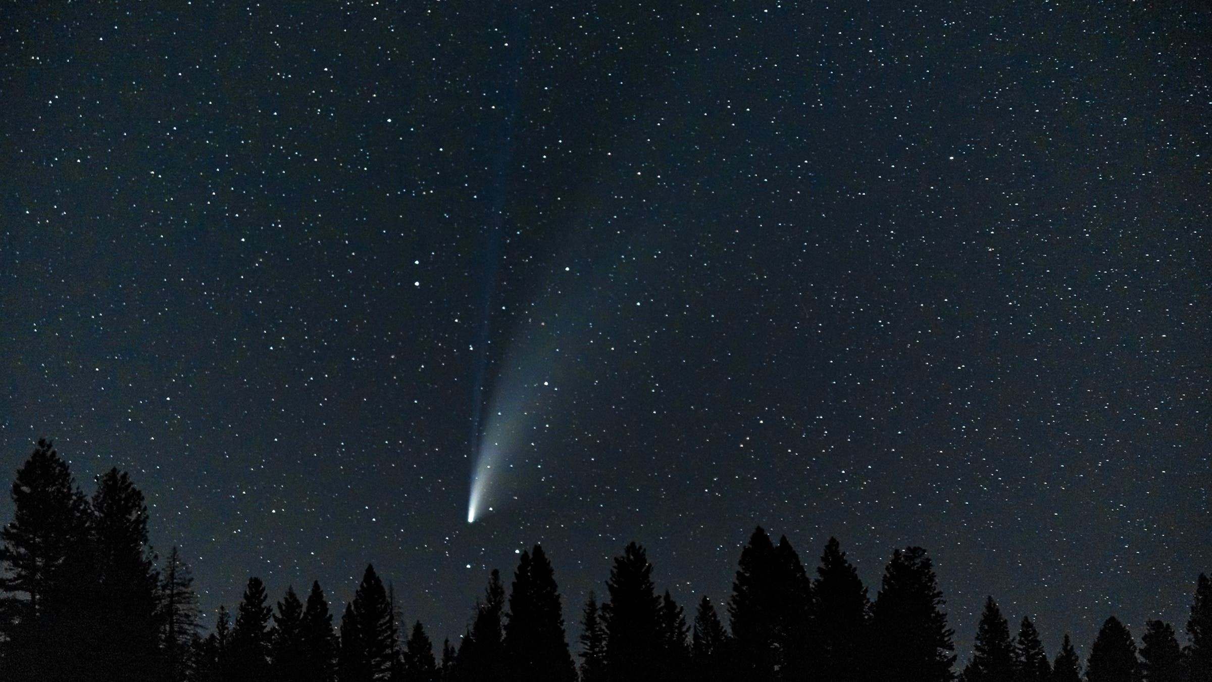 comet over dark sky reserve