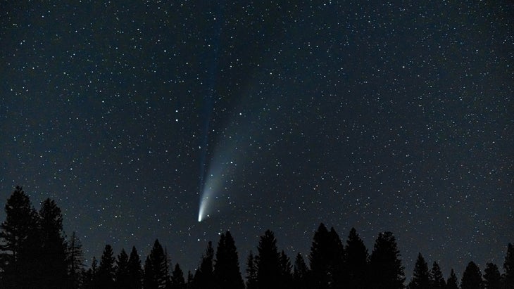 comet over dark sky reserve