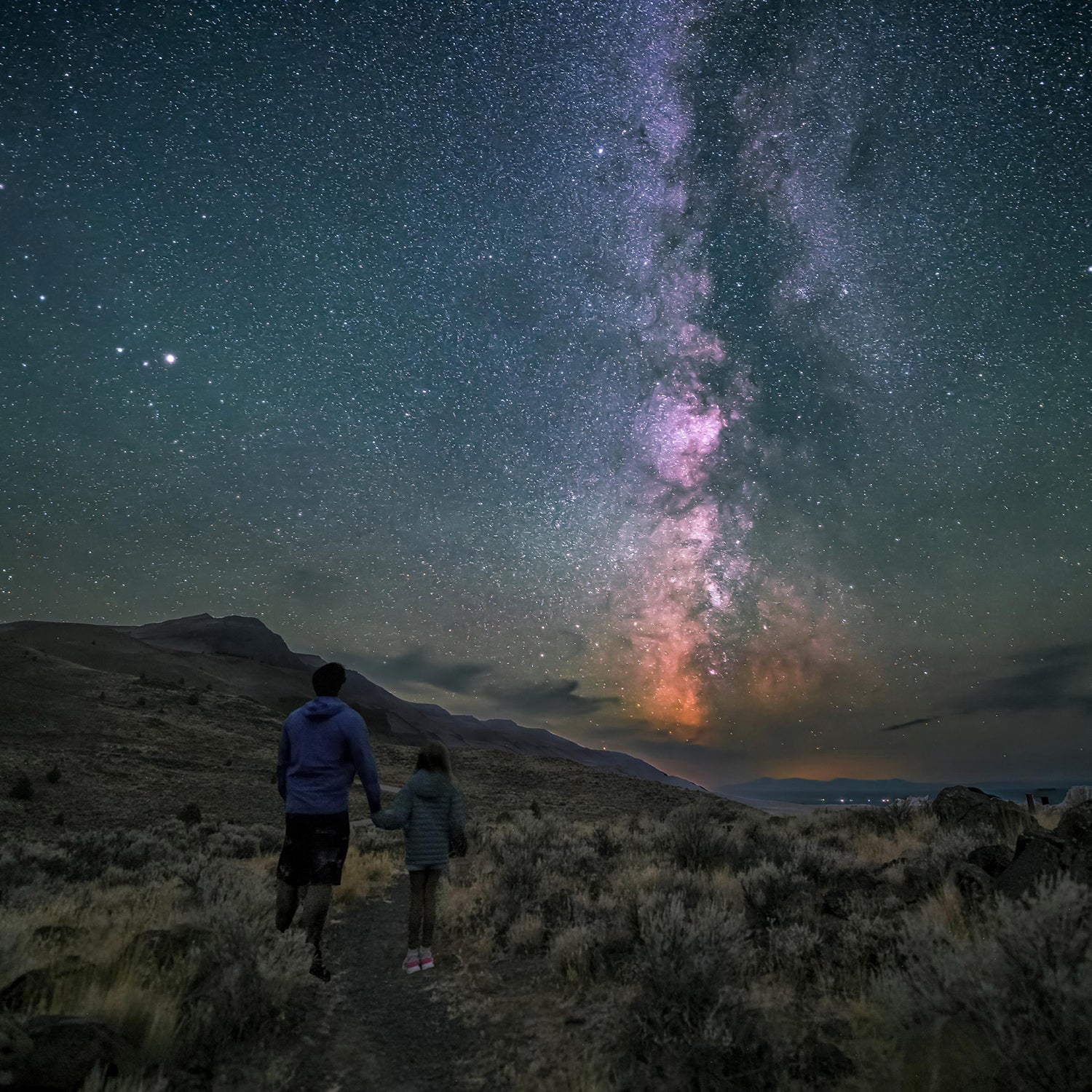 Premium Photo  Night sky stars and galaxies in the sky at dusk