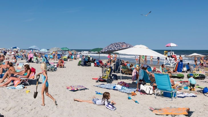 Stone Harbor, New Jersey, whose summer sands have drawn big crowds for more than a century