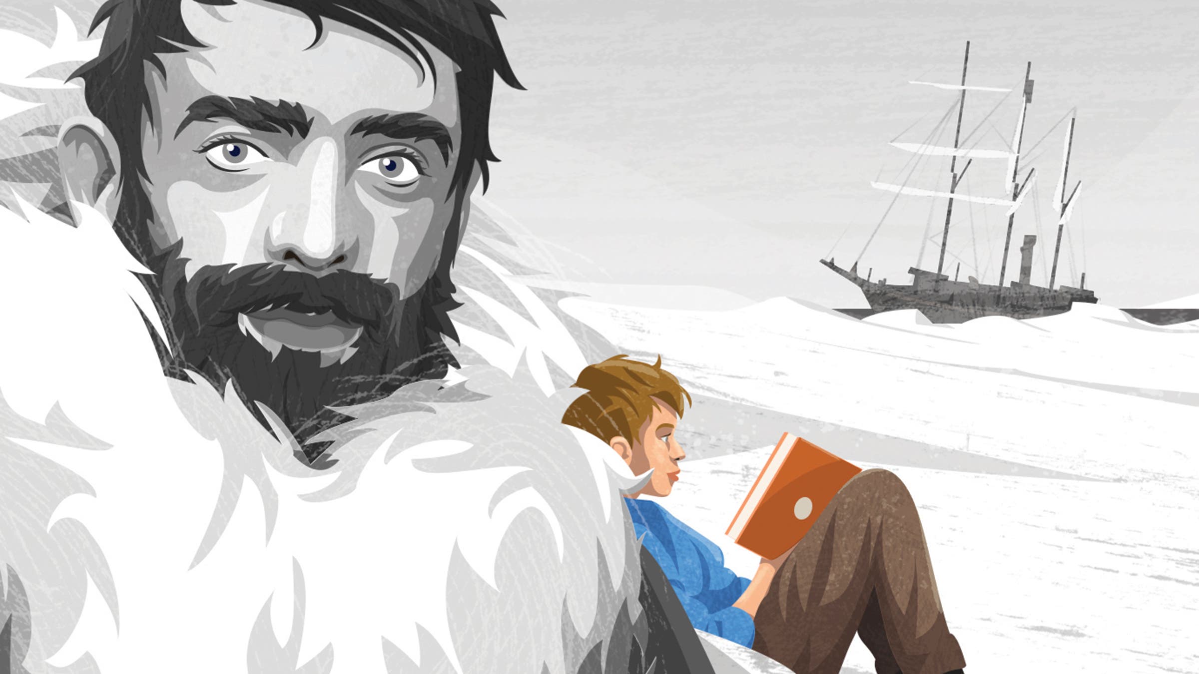 The author at 12, with a hefty biography of Ernest Shackleton given to him by his pole-obsessed Uncle Bob