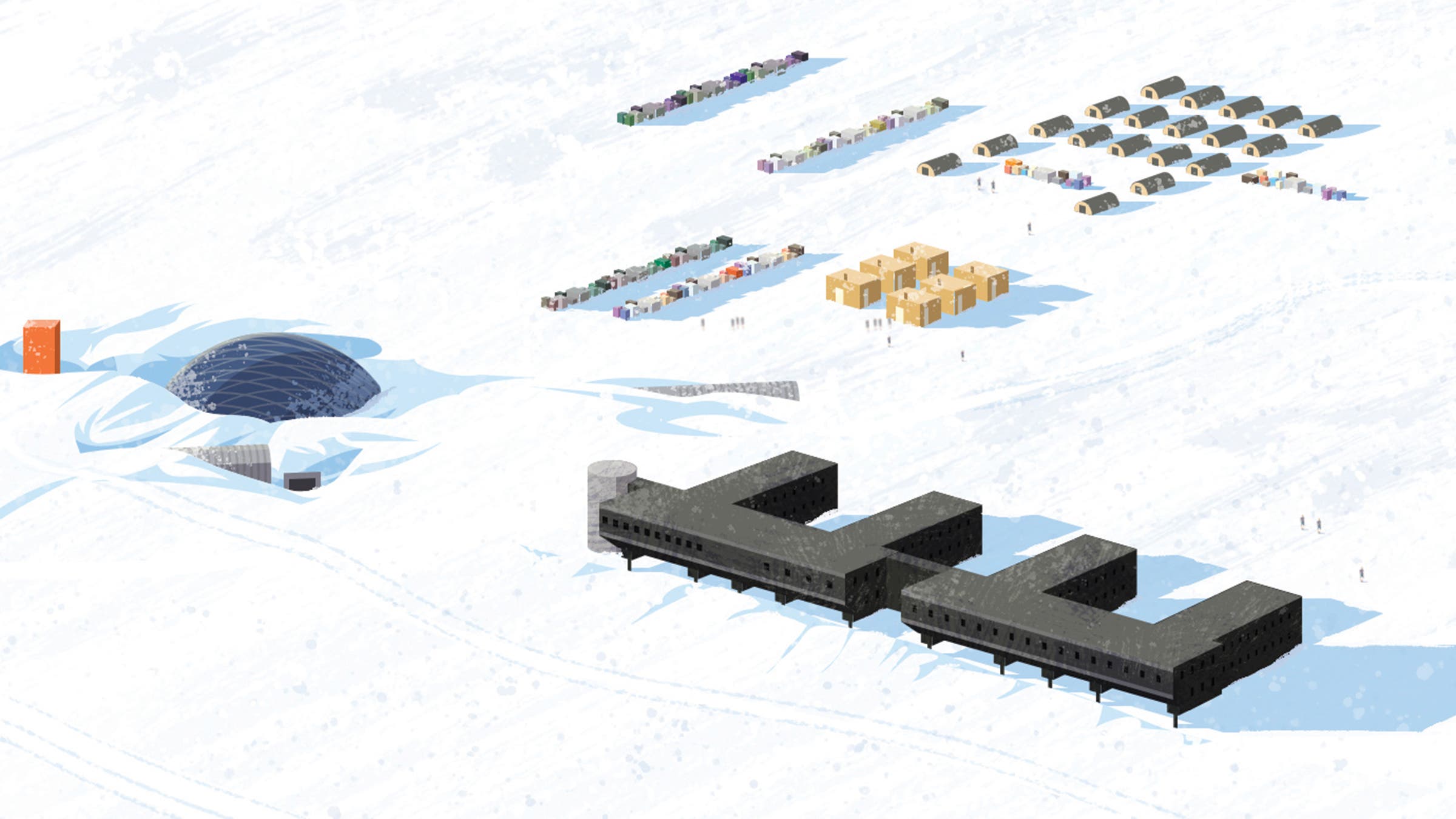 Amundsen-Scott Station, where the shoveling never stops