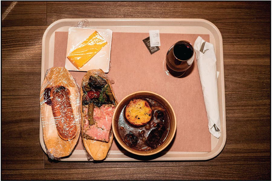 Boeuf bourguignon and paté on toast.