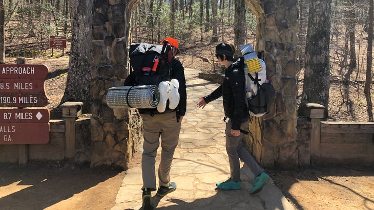 grayson haver currin thru-hiking with his wife on the Appalachian Trail