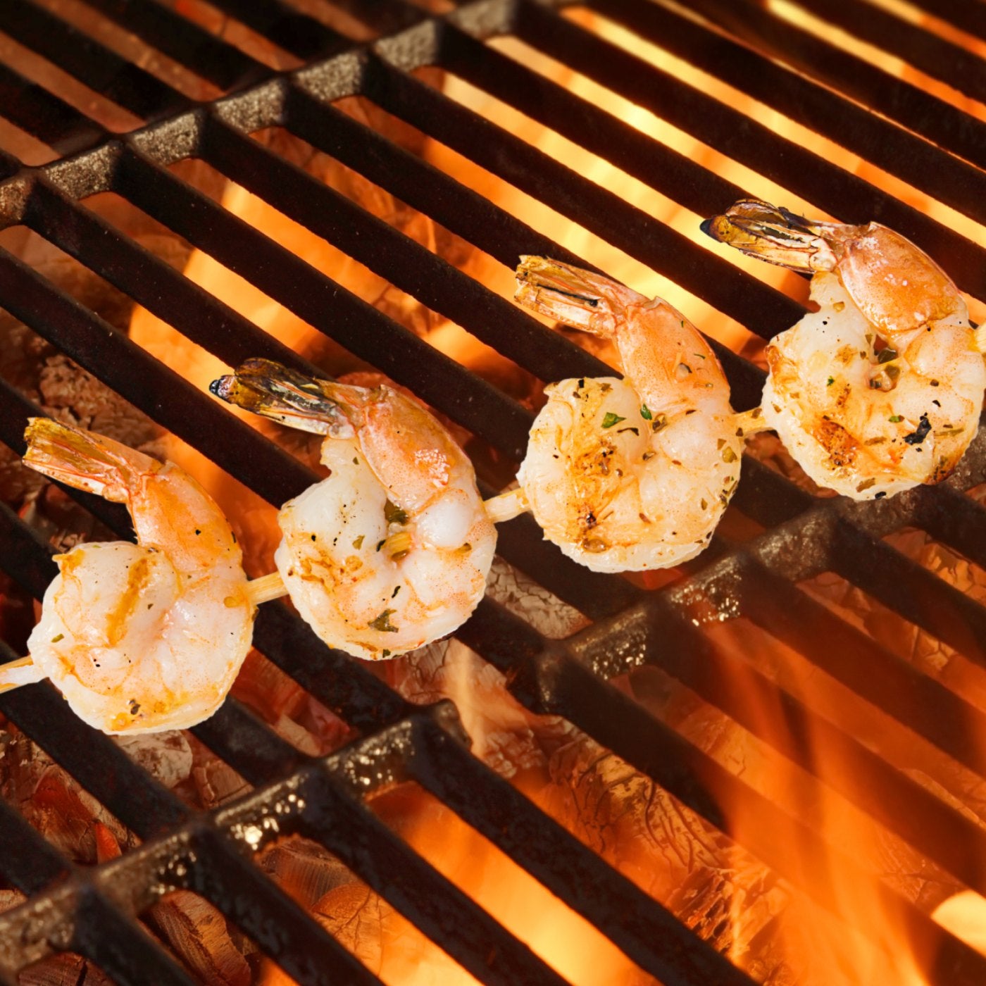 Shrimp on charcoal clearance grill