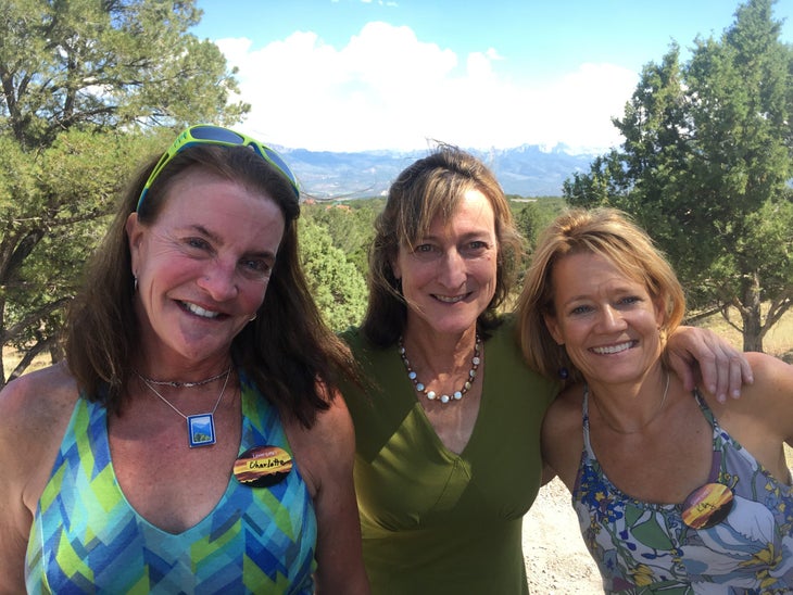 Charlotte Fox, Alison Osius, Kitty Calhoun in Ridgway, Colorado