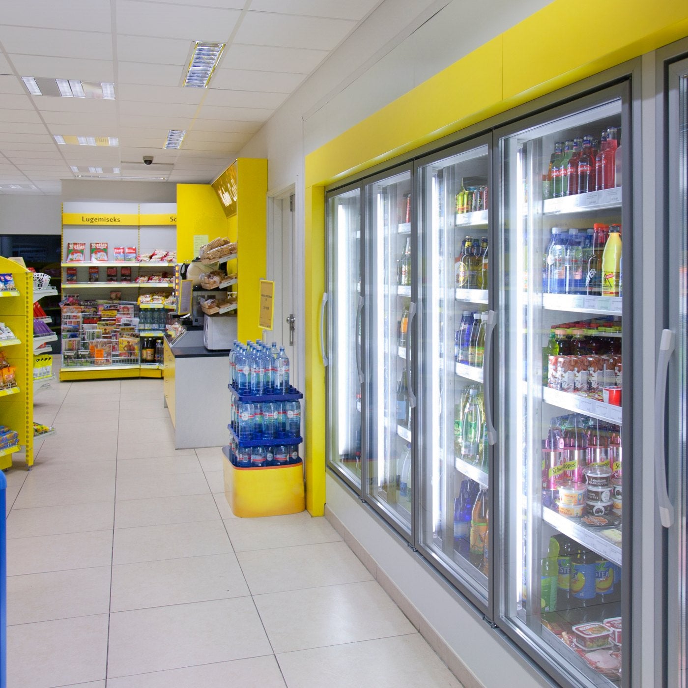 Inside a gas station