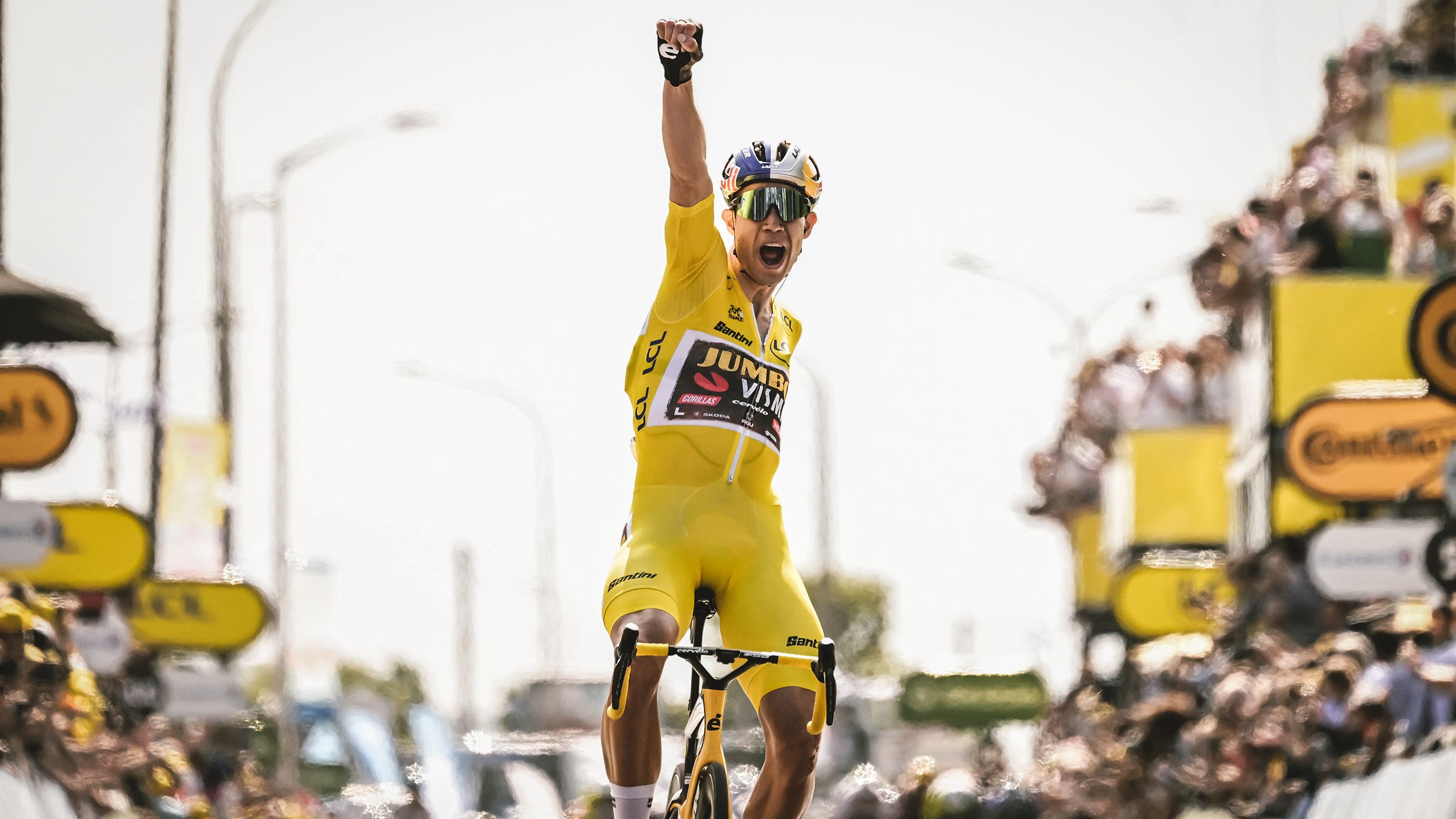 Wout van Aert wins stage 2