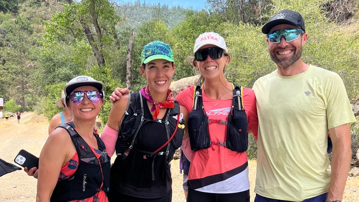 Runners at the western states 100 camp