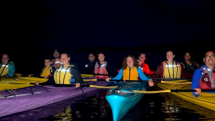 nighttime kayaking