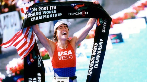 Siri Lindley winning a world championship race in 2001