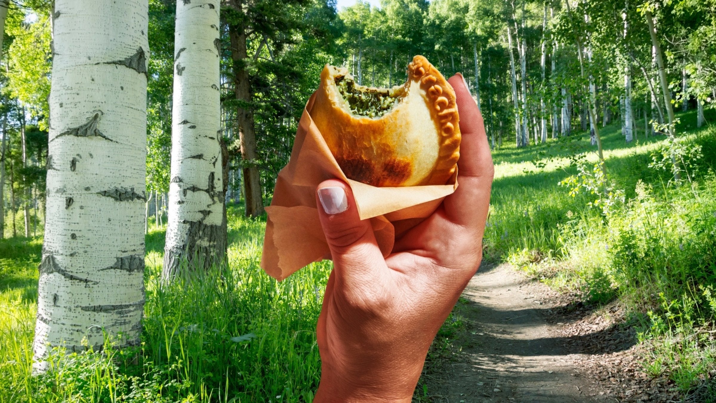 Empanada while hiking