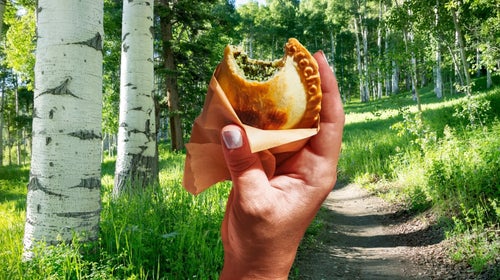 Empanada while hiking