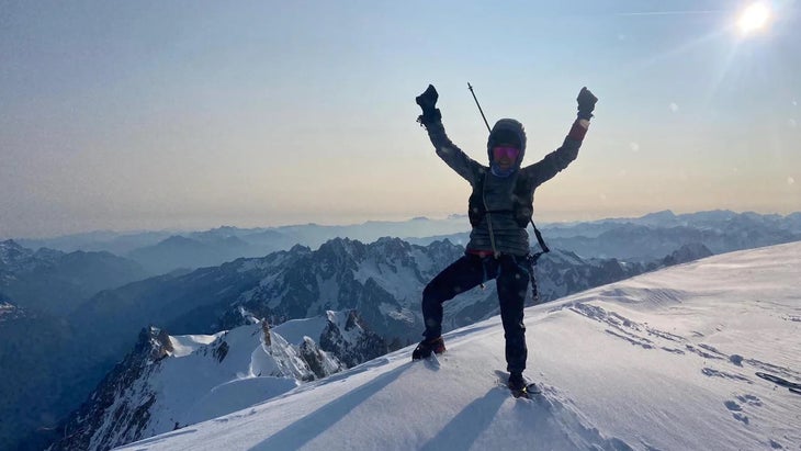 Gerardi on the summit of Mont Blanc
