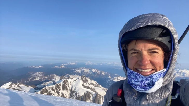 Gerardi smiles from the summit of Mont Blanc