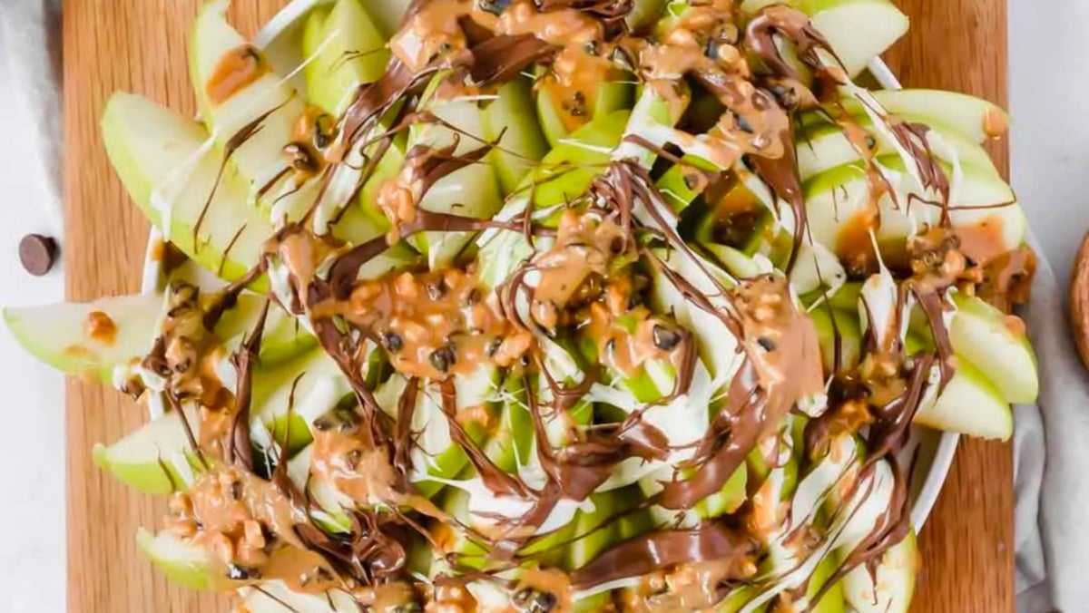 Post-Run Nut Butter Apple Nachos