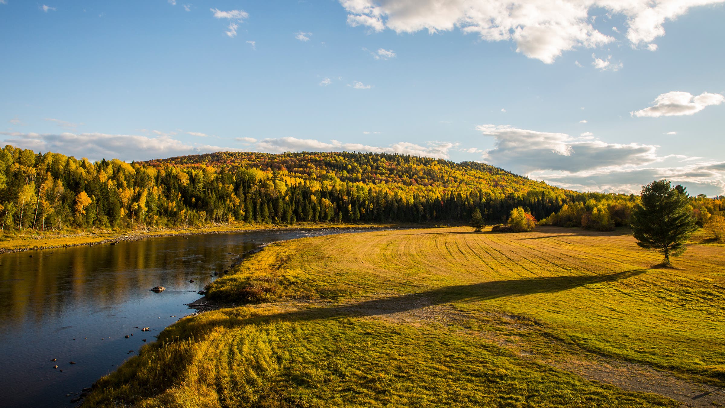 The outfall of the Allagash River near Fort Kent, Maine
