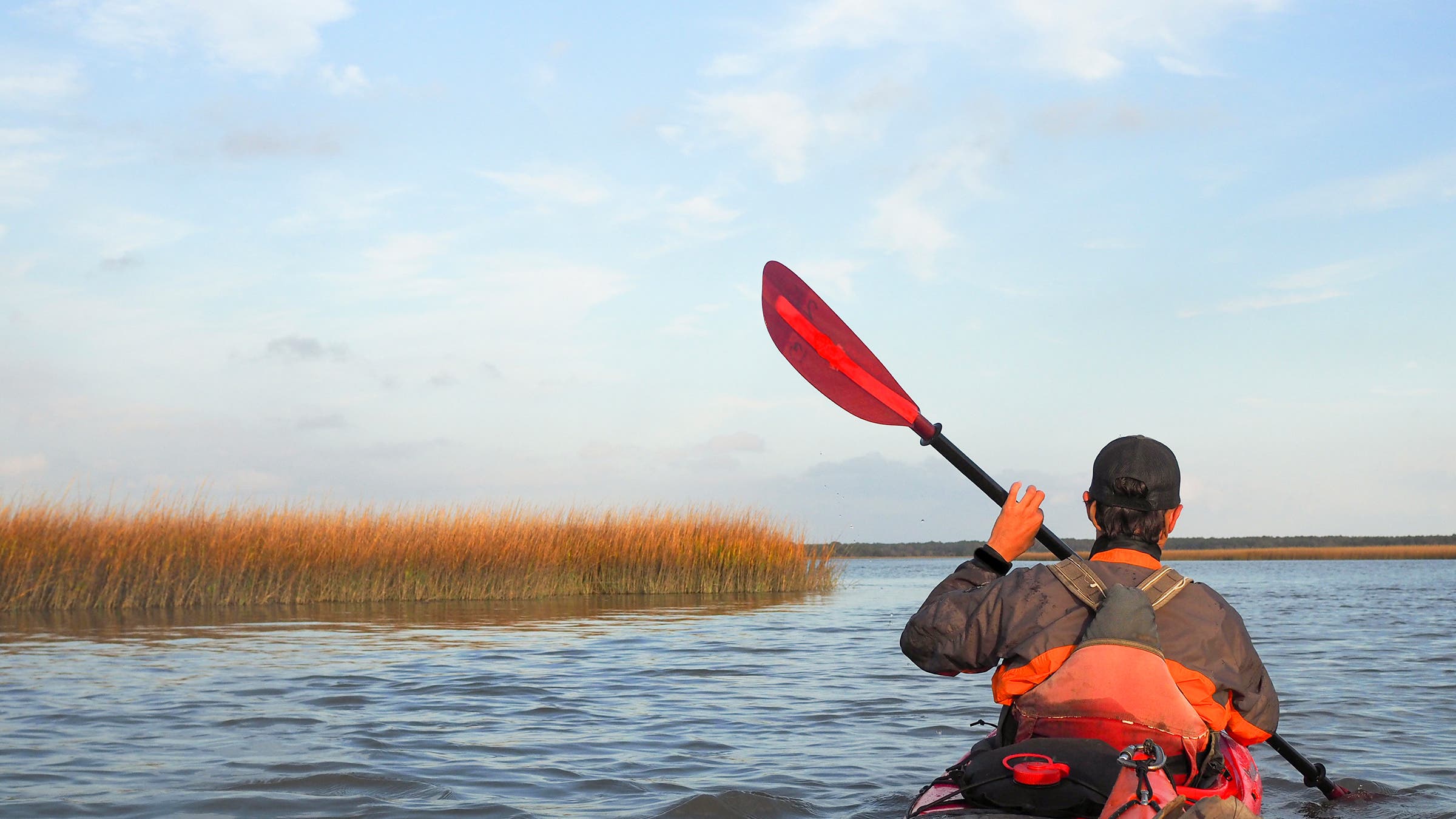 man kayaking cape hatteras north carolina