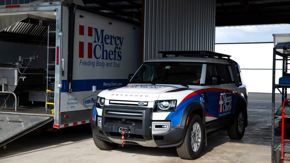 Mercy Chefs Uses Its Defender to Feed Those in Need