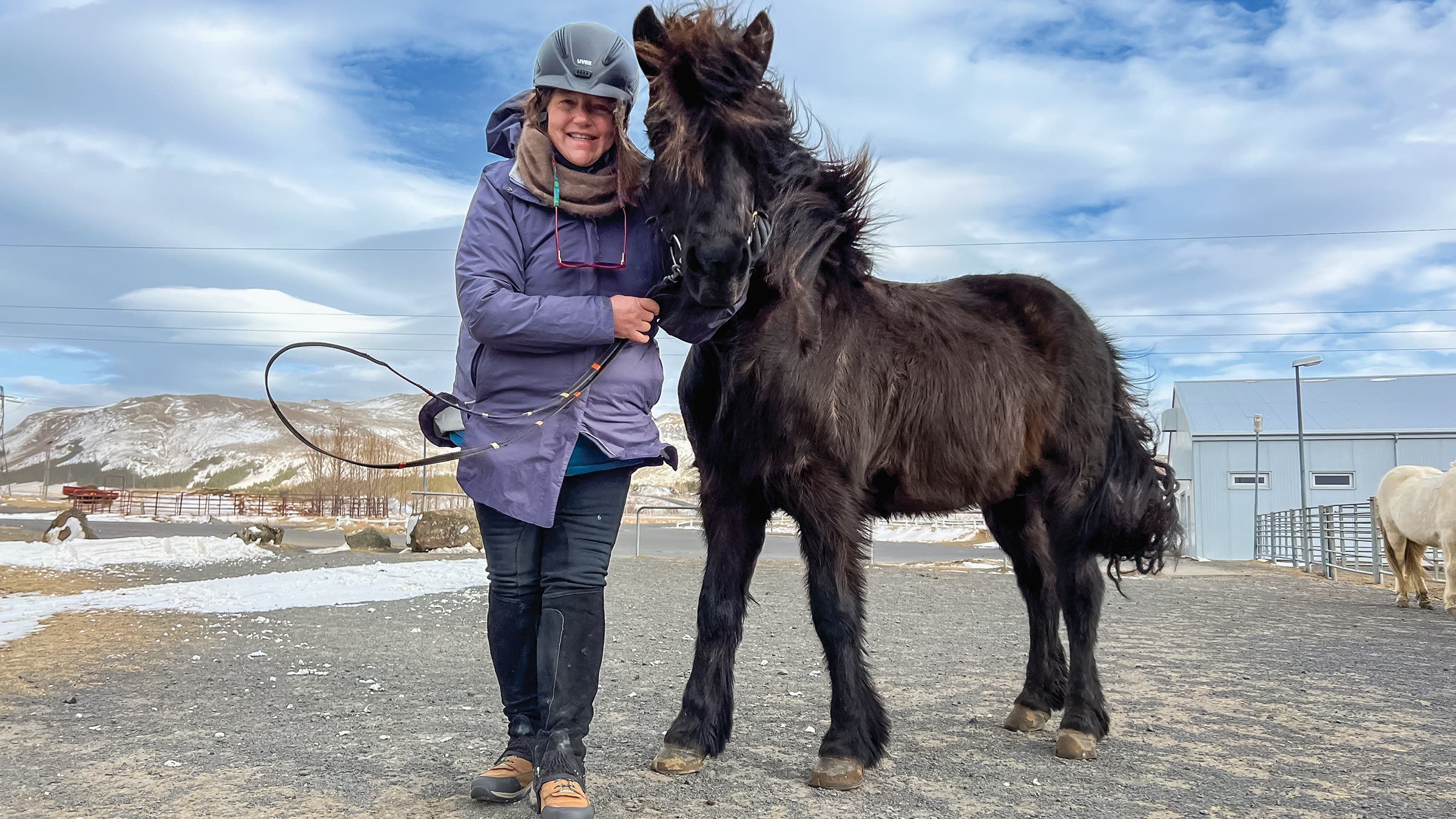 The author with Salka, a former show-ring champion