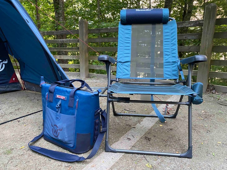 The Moosejaw Chilladilla cooler and Slounger chair