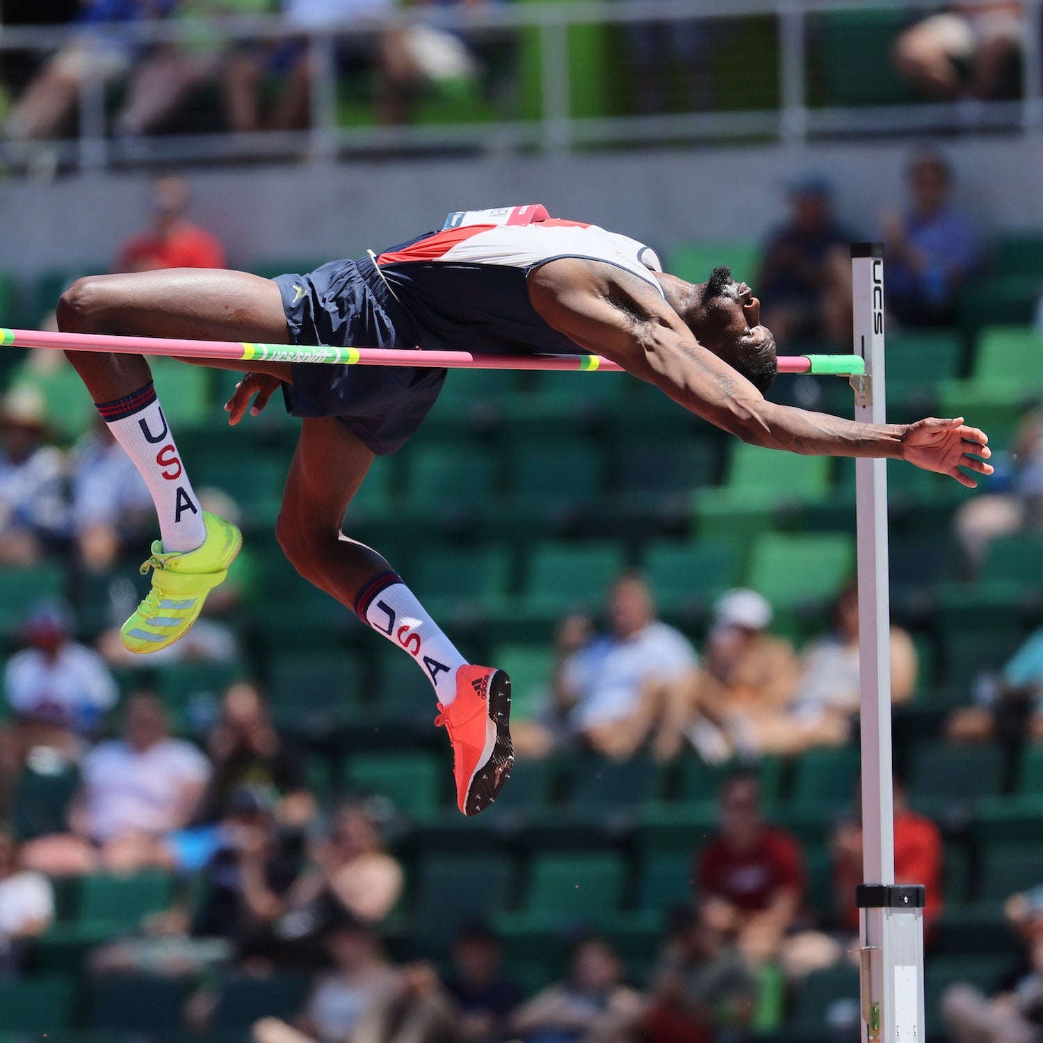 Premium Photo  Sports long jump and sequence of woman on race