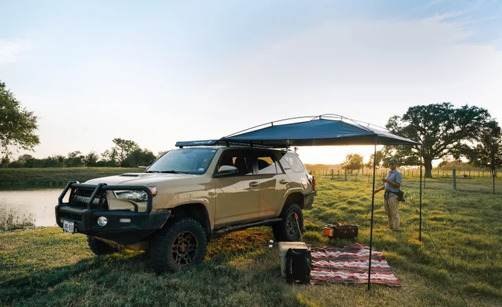A Moonshade awning on a 4Runner