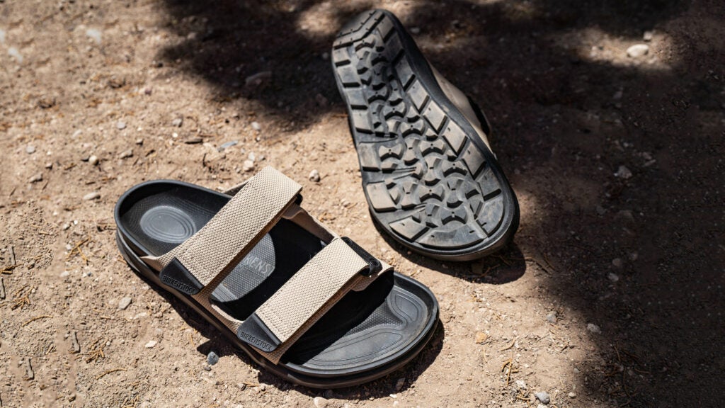 Birkenstock Arizona birko-flor sandals in stone | ASOS