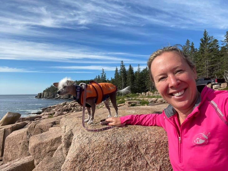 Dr. Heather Berst and her Chinese Crested dog Dottie