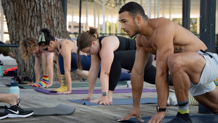 young man yoga Austin free yoga day