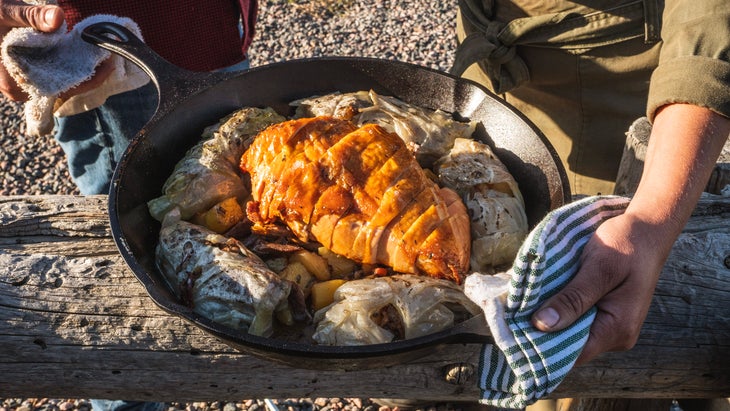 Smoked turkey and cabbage rolls