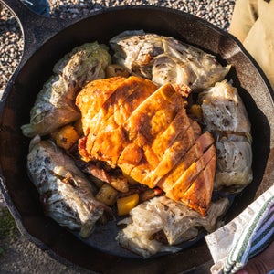 Smoked turkey and cabbage rolls
