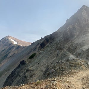 person hiking uphill on the Continental Divide Trail