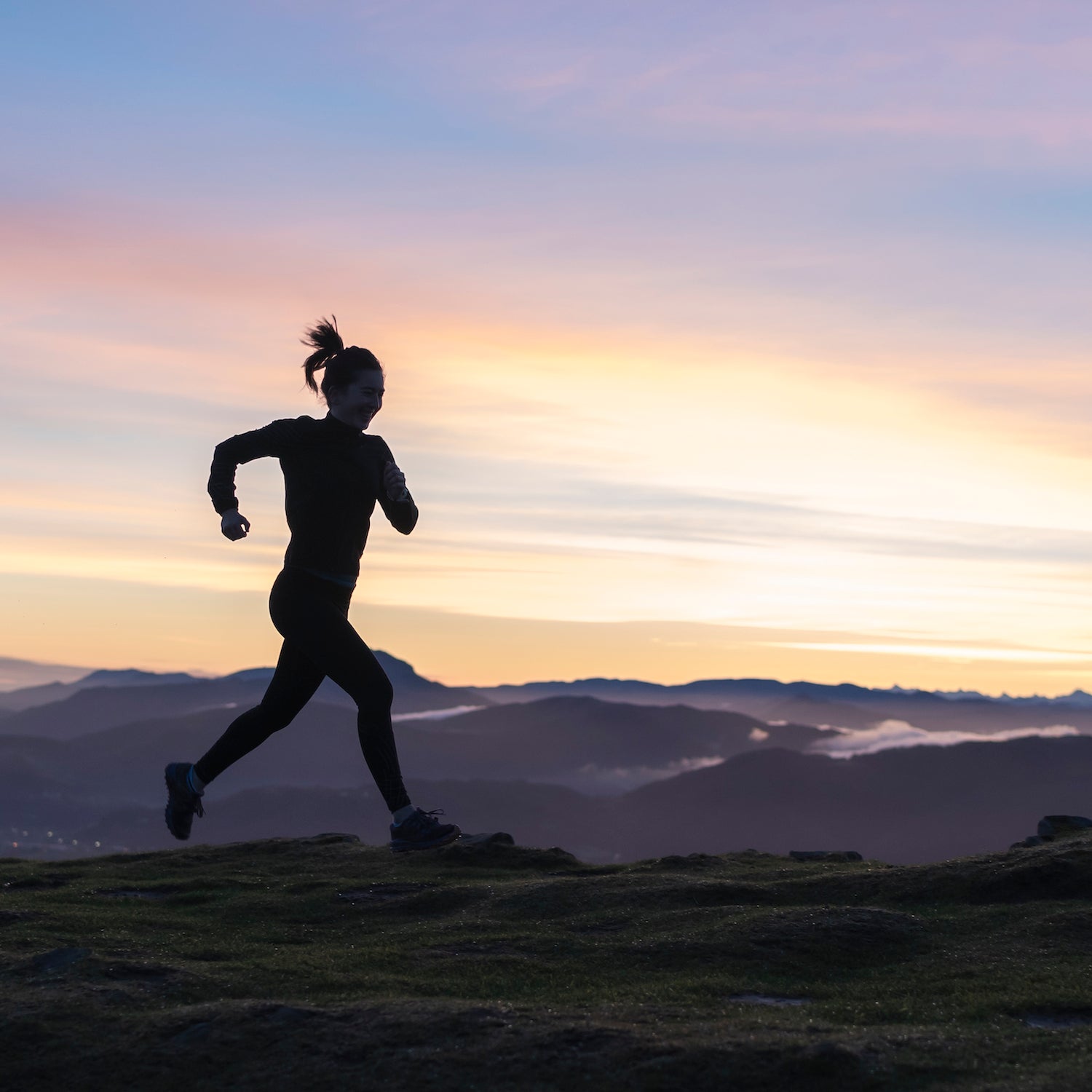 running sunrise