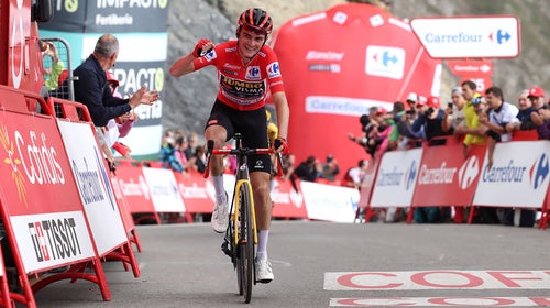 American Sepp Kuss wins a stage of the Vuelta a Espana