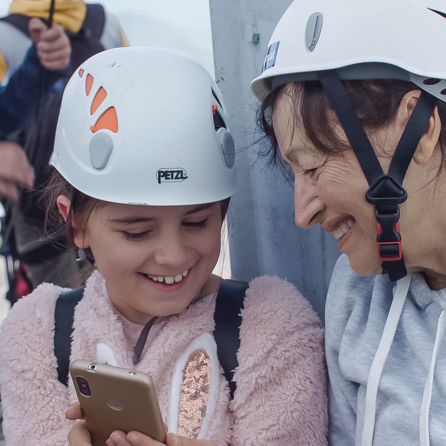 Milana and Olga Abdurashytova atop the Kitzsteinhorn on the last day of the climbing camp