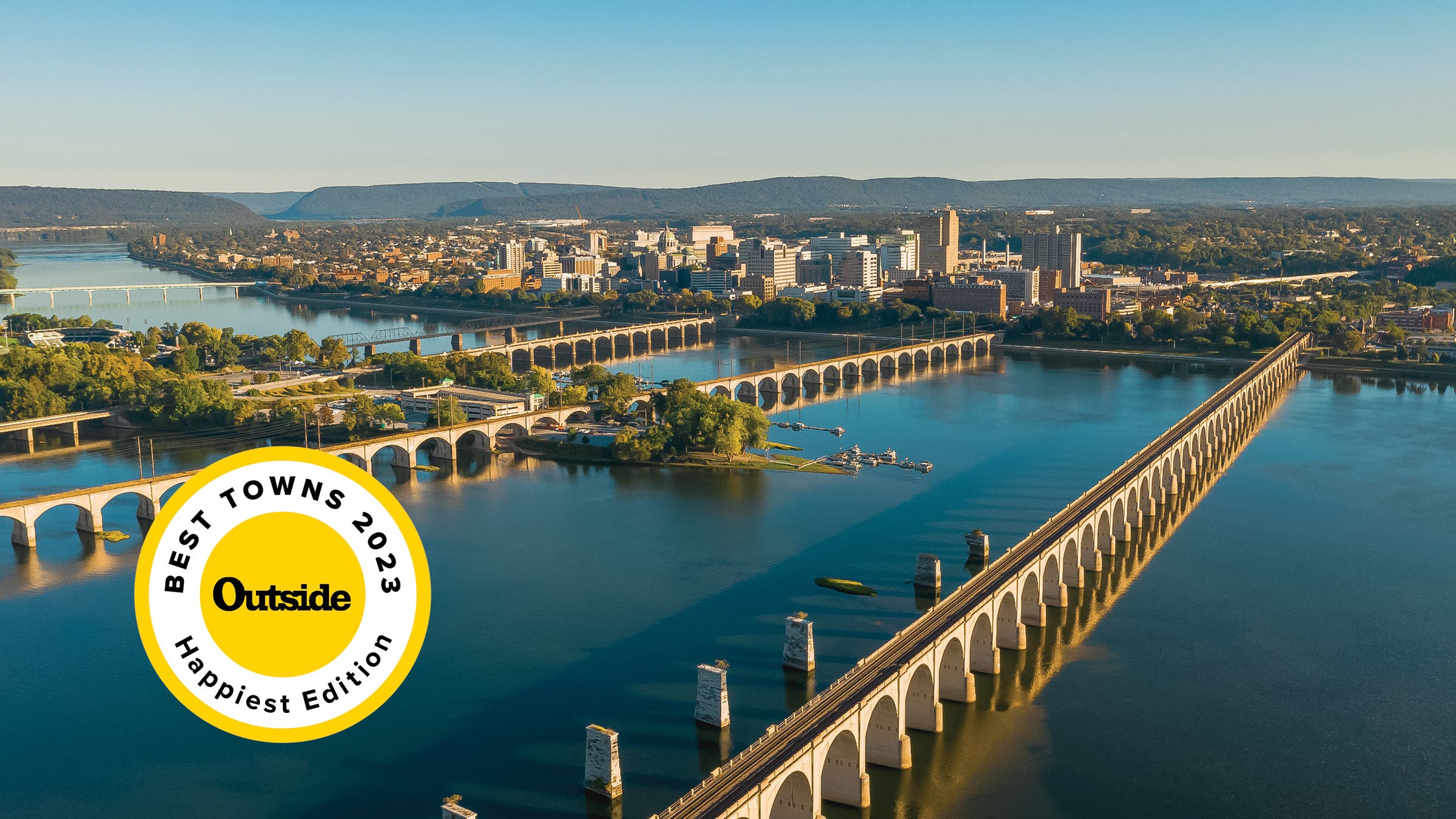 Harrisburg sits along the Susquehanna River.