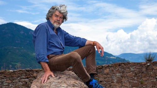 Reinhold Messner at the opening of the Messner Museum, Bolzano