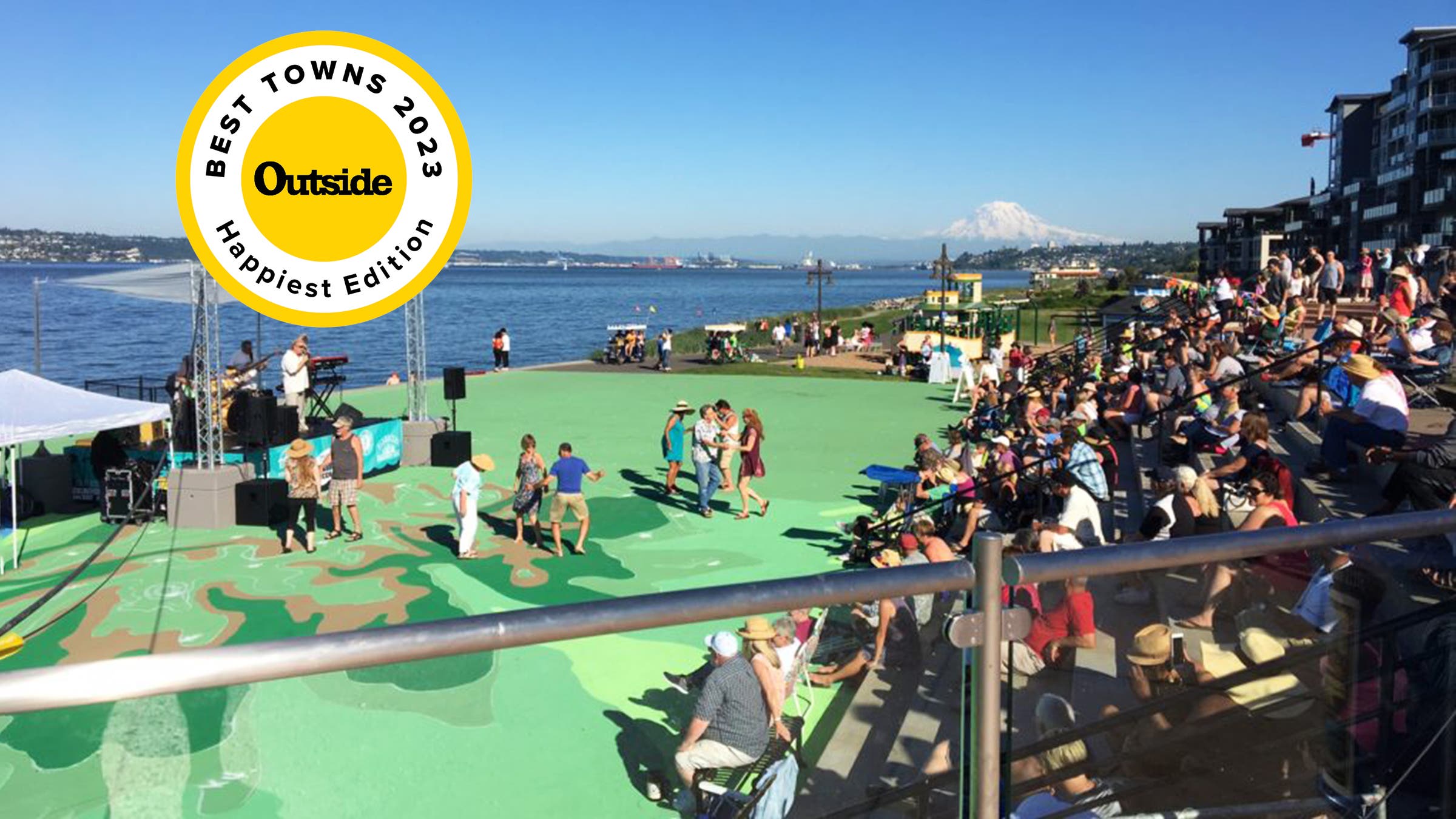 A summer concert at Point Ruston in Tacoma